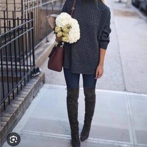 Stuart Weitzman Tieland Slate 7.5 over the knee boots